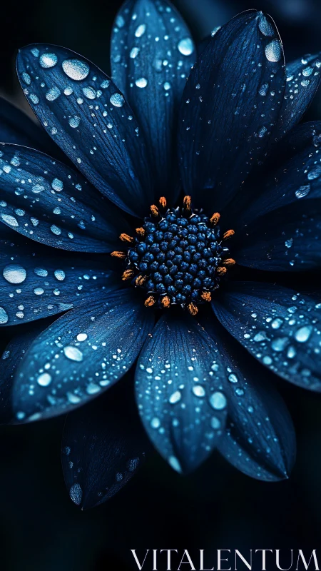 Midnight Cosmos Blooms in Crystalline Splendor