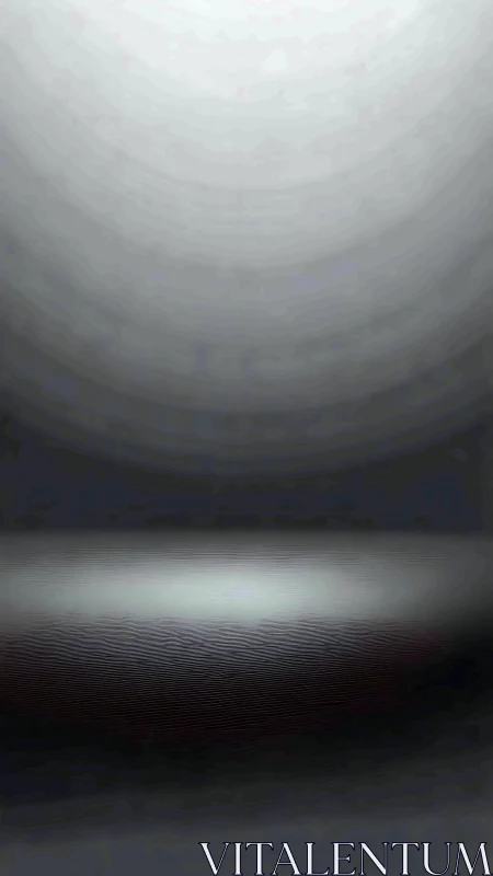 Minimalist metallic stage with vignette spotlight gradient.