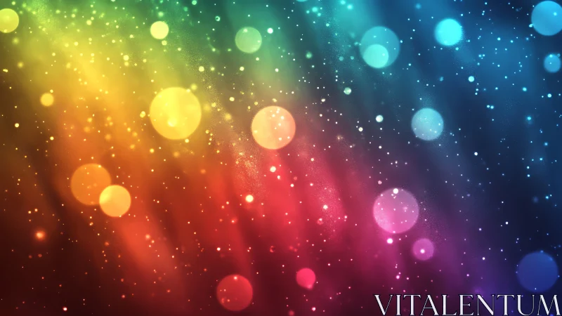 Multicolor bokeh light field with diagonal luminous gradients
