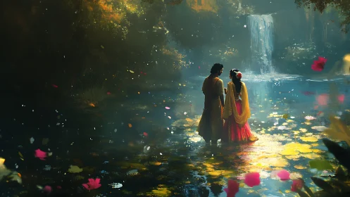 Two Souls Beneath the Waterfall.