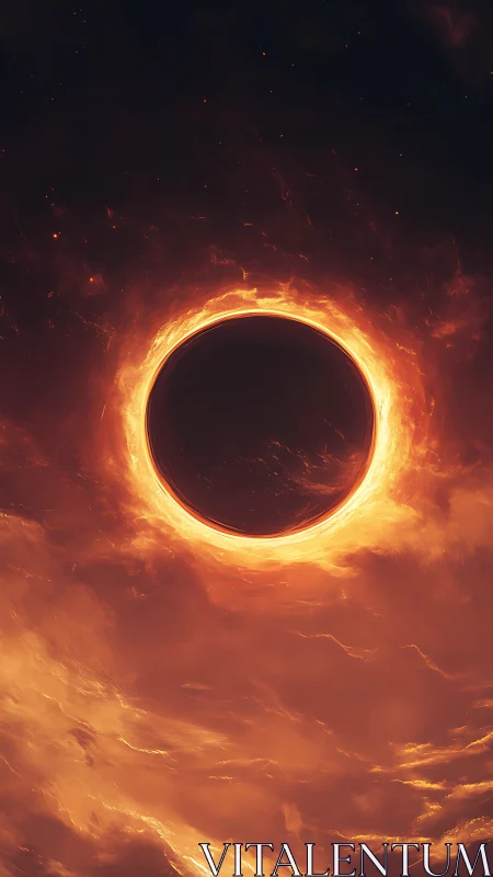 Solar halo devours the sky in a molten eclipse storm
