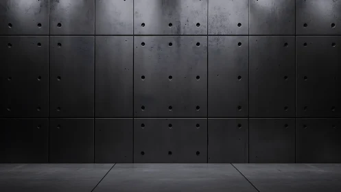 Dark concrete panel wall forms minimal industrial backdrop