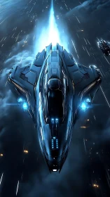 Hypersonic deep-space interceptor with ion drive plume