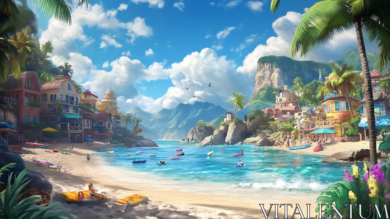 Computational Mediterranean Beach Settlement With Algorithmic Lighting.