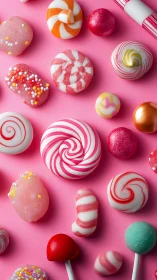 3D Rendered Candy Sphere Collection Displaying Varied Decorative Surface Patterns and Reflective Fin