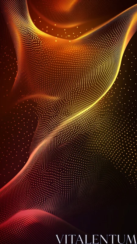 Flowing particle wave forms glowing abstract gradient surfaces