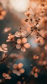 Small delicate flowers at various bloom stages with selective focus.