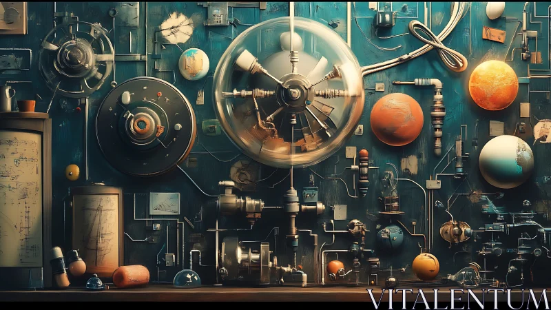 Mechanical apparatus wall arranges spherical components systematically