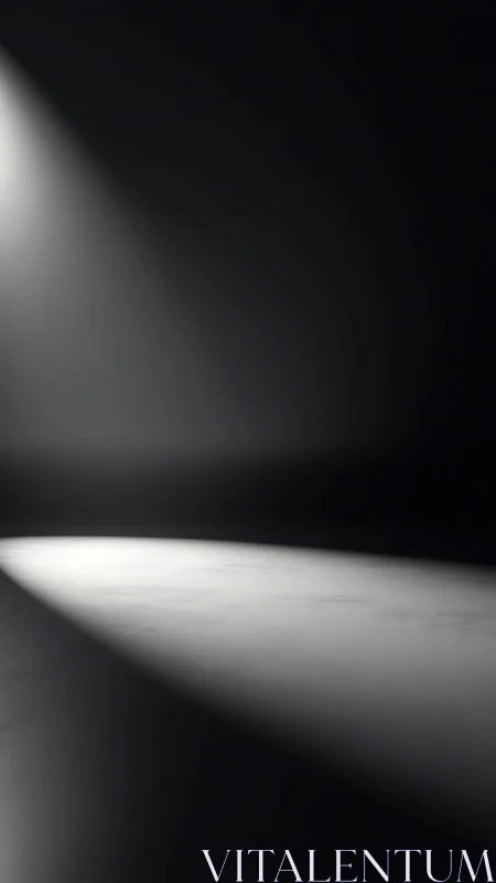 Single directional spotlight casting beam across floor.