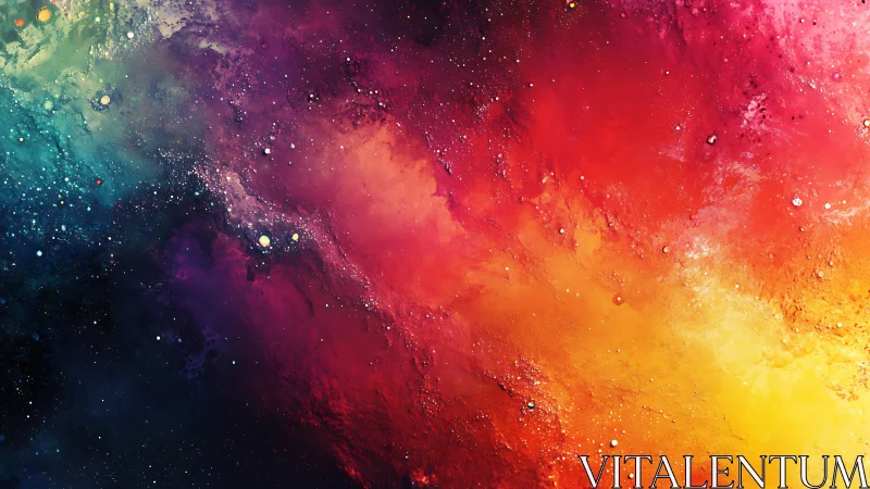 Stellar pigments collide in a nebular storm of molten color