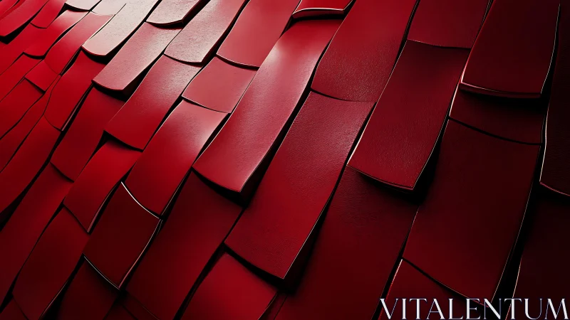 Close-up of Modern Red Roof Tiles with Abstract Artistic Texture.