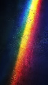 Diagonal spectrum beam over textured dark surface.