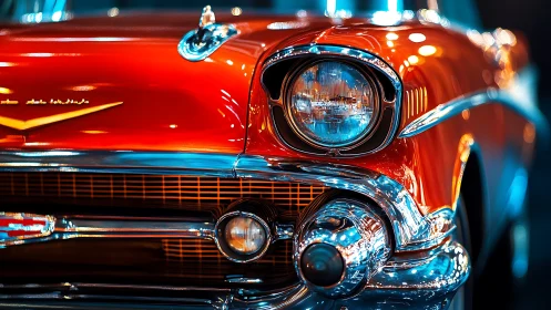 Chrome dreams ignite on a blazing retro boulevard of light.