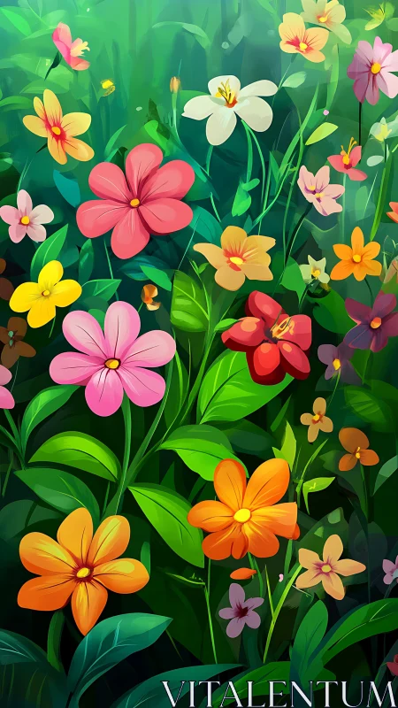 Vibrant Bloom Cascade: Where Garden Dreams Explode Into Living Color