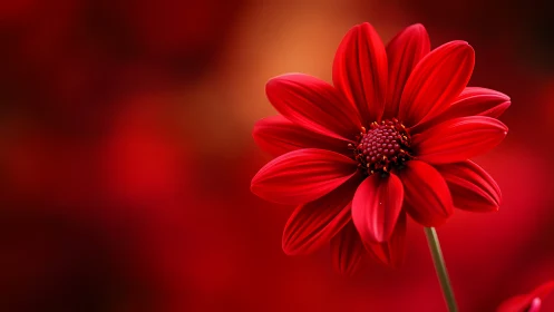 Crimson Petals Unfold in Radiant Glory Against Scarlet Dreams.