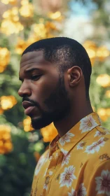 Golden daydreams in bloom around a thoughtful soul.