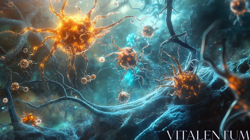 Glowing neural forest where tiny sparks map secret thoughts.