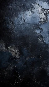 Textured dark surface shows irregular mottled tonal areas