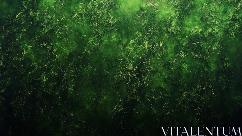 Emerald abstract foliage texture with layered organic depth.