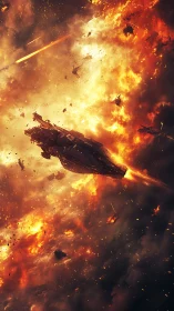 Starship Consumed: Cosmic Inferno Swallows the Fleet.