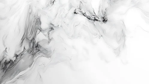 Monochrome fluid-dynamics ink plumes in laminar dispersion.