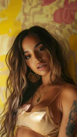 Warm-toned portrait with shallow depth and soft directional lighting