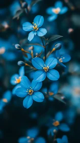 Delicate Blue Flowers: Nature's Quiet Elegance.