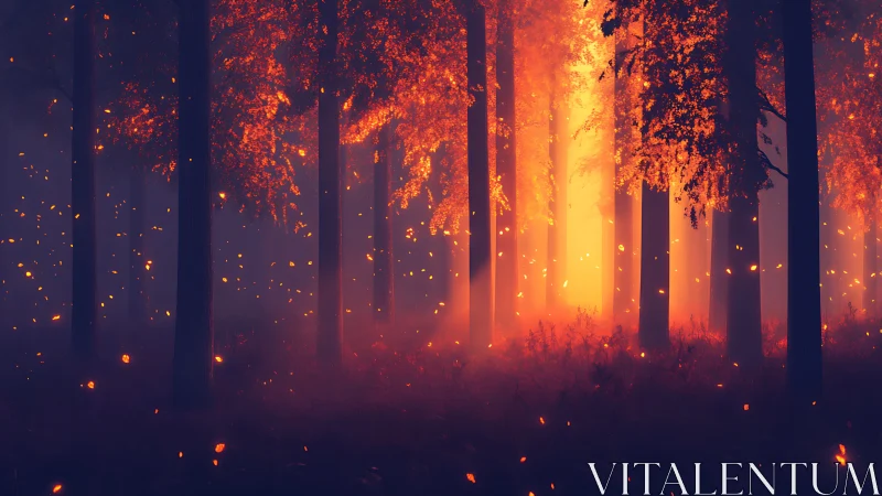 Forest Inferno: Catastrophic Wildfire Through Dense Woodland