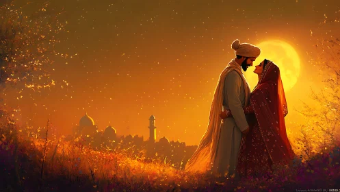 Moonlit Romance Beneath Ancient Domes.