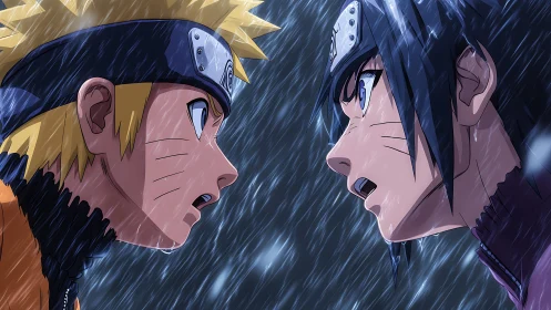 Storm-soaked rivals locked in a fierce, electric standoff.