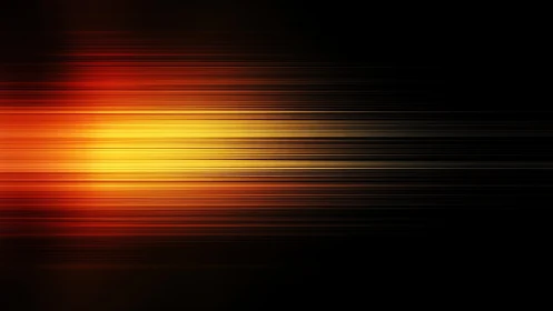 Abstract horizontal light streaks in warm tones, digital art style.