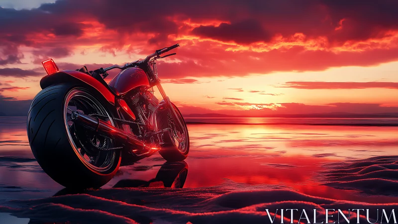 Crimson sunset ride invites quiet dreams of the open road