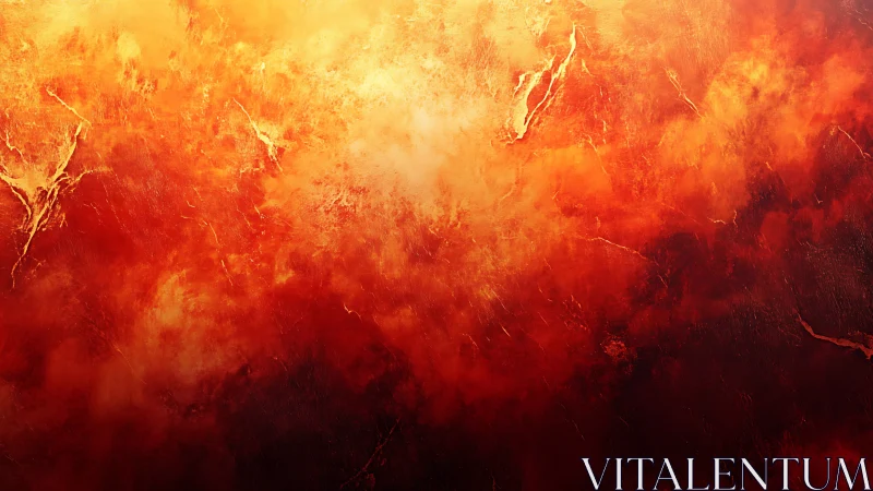 Turbulent Inferno: Abstract Fire and Luminescence Collision