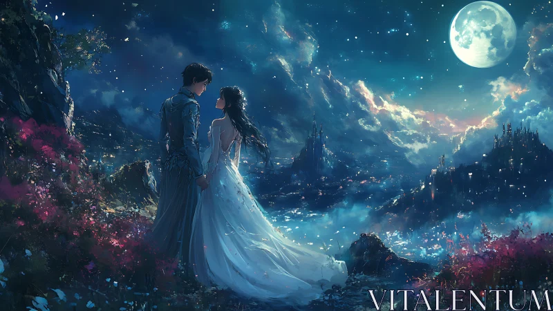 Two Hearts Beneath Moonlit Skies.