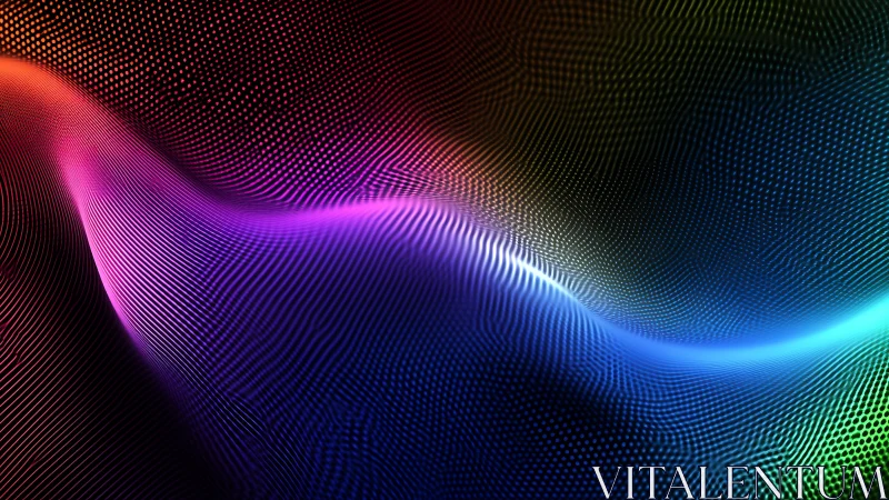 Digital wave gradient over dotted abstract surface.