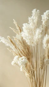 Soft Pampas Grass Arrangement in Cream Tones.