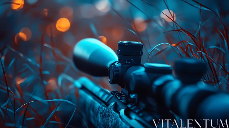 Rifle Scope in Tactical Ambush Position.