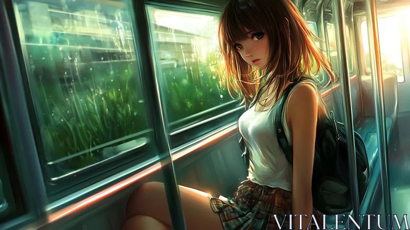 Quiet summer ride with a thoughtful girl and soft light.