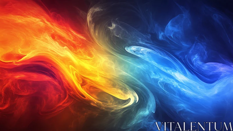 Fire and Ice Collision: A Dramatic Dance of Opposing Elements.