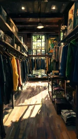Boutique Retail Interior With Dramatic Daylighting.