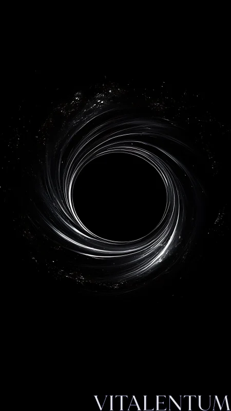 Silent singularity haloed by spiraling starlit rivers of night.