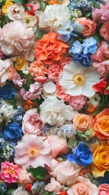 Multi-spectrum Floral Arrangement: Hybrid Roses, Hydrangeas, Dahlias