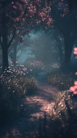 Volumetric Light Path Through Flowering Canopy with Suspended Particles