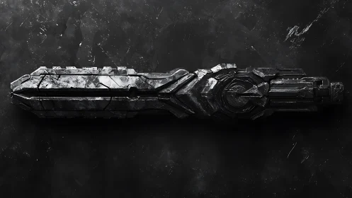 Star-forged rail cannon rests like a monolith of orbiting war