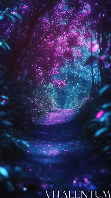 Neon Forest Cathedral: Bioluminescent Dreamscape.