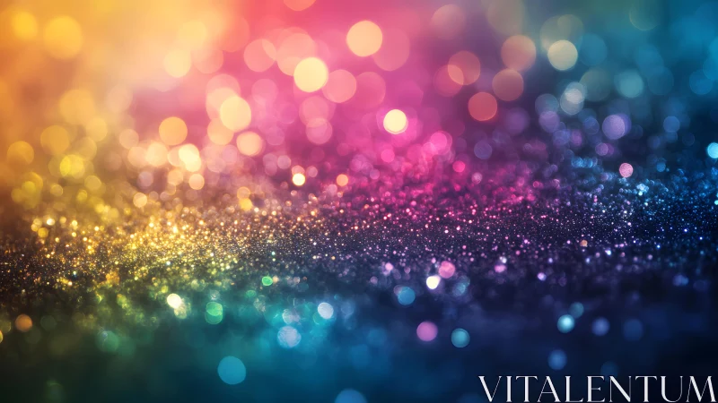 Vibrant Multicolor Glitter Bokeh Abstract Background Art.