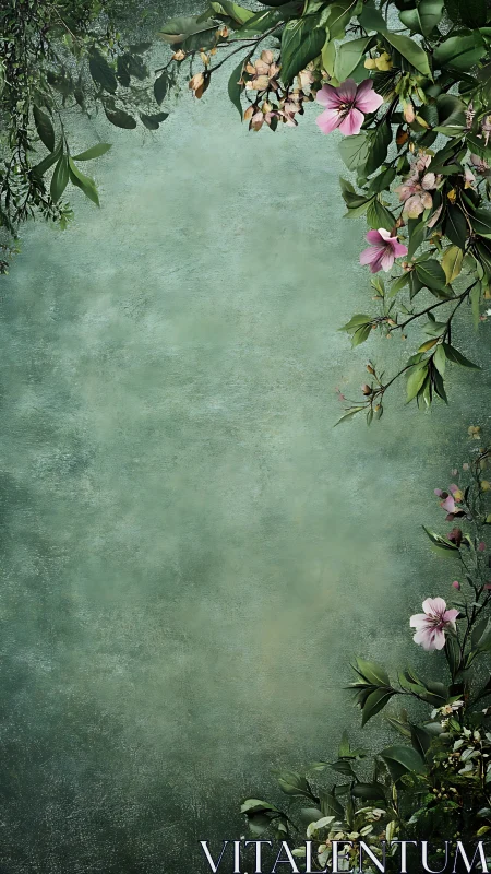 Whispering garden border frames a dreamy mossy backdrop.