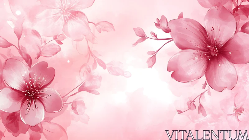 Botanical Gradient Study: Translucent Blossoms in Soft Focus.