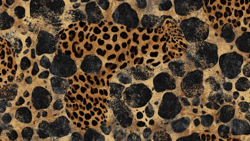 Leopard's Layered Tapestry: Wild Patterns Dance in Earth Tones.