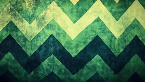 Chevron wavefield in layered green chromatic gradients.
